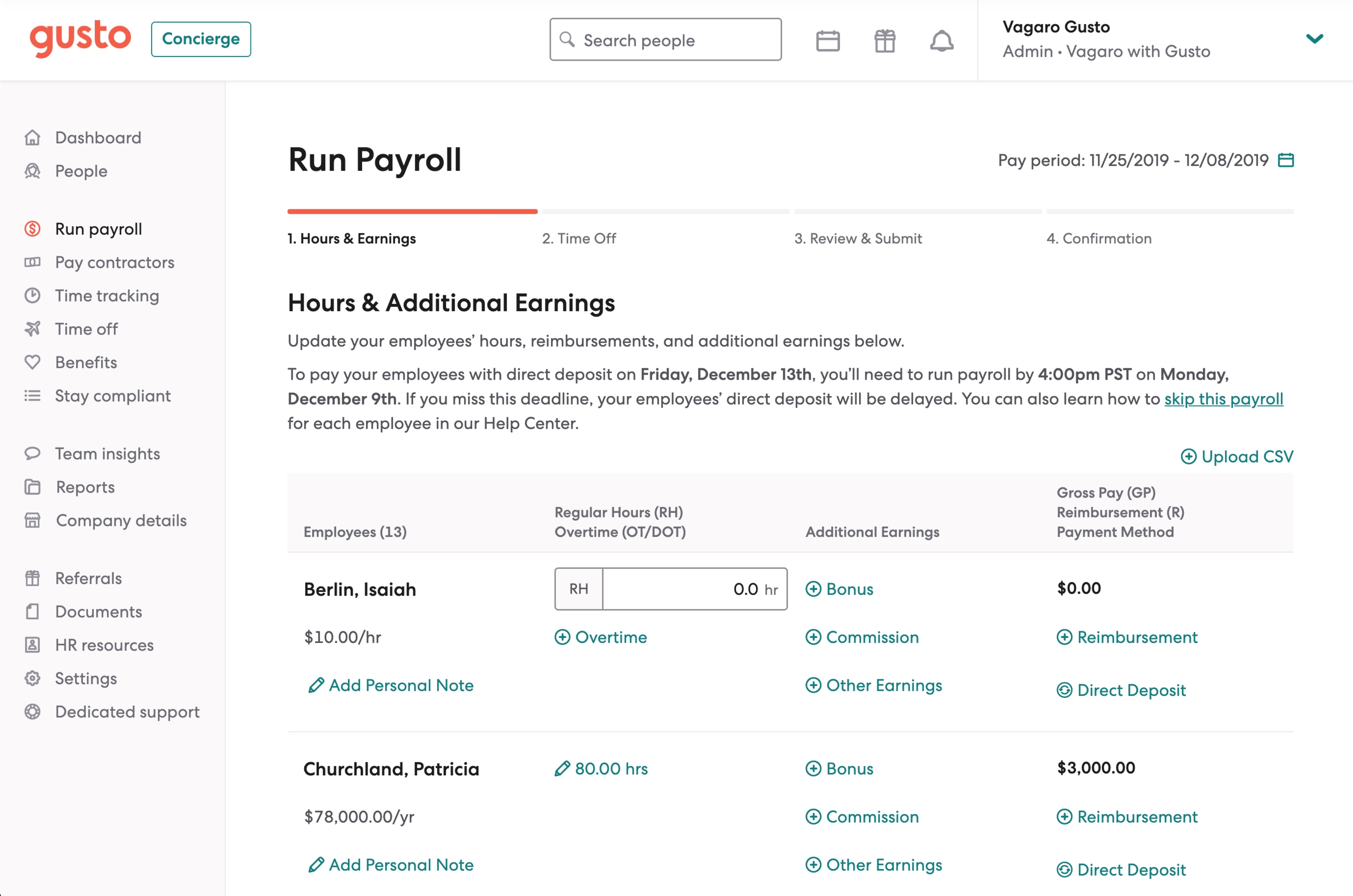 Gusto Payroll Online Payroll Services for Small Business Vagaro